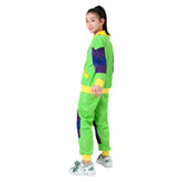 Retro Disco Kids Children Green 3 Piece Set Sportswear Cosplay Outfits Halloween Party Suit